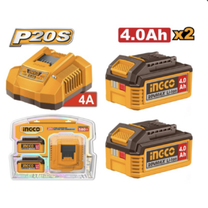 FBCPK1424 KIT CARICABATTERIA + 2 BATTERIE 4AH